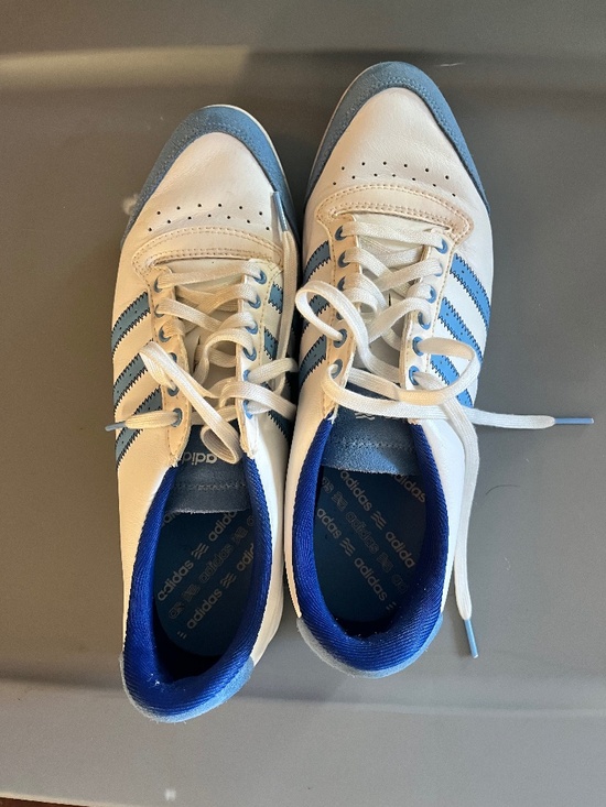 adidas Shoes - Adidas Adicross Spikeless Golf Shoes White Sky Blue Suede Sneakers 675552